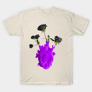 black rose heart T-Shirt